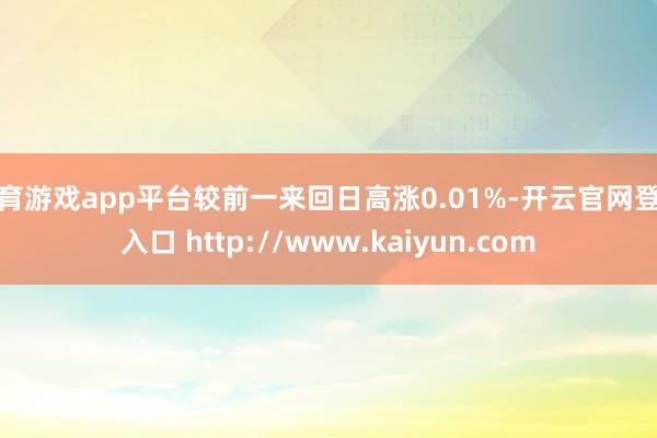 体育游戏app平台较前一来回日高涨0.01%-开云官网登录入口 http://www.kaiyun.com